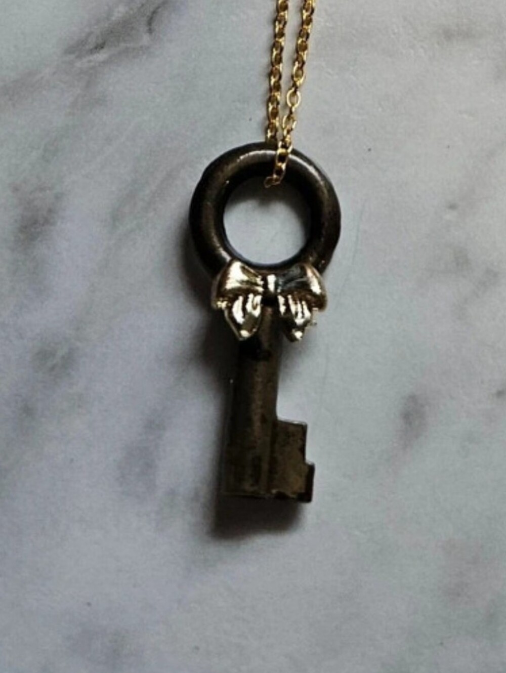 Brass Skeleton Key Necklace